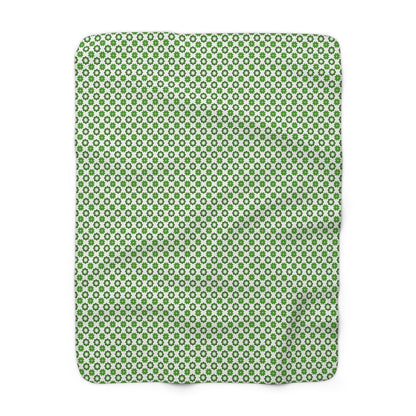 Emerald Star Garden Fleece Blanket