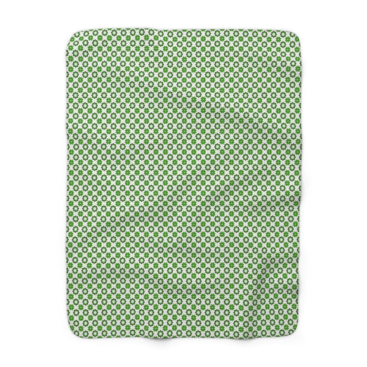 Emerald Star Garden Fleece Blanket