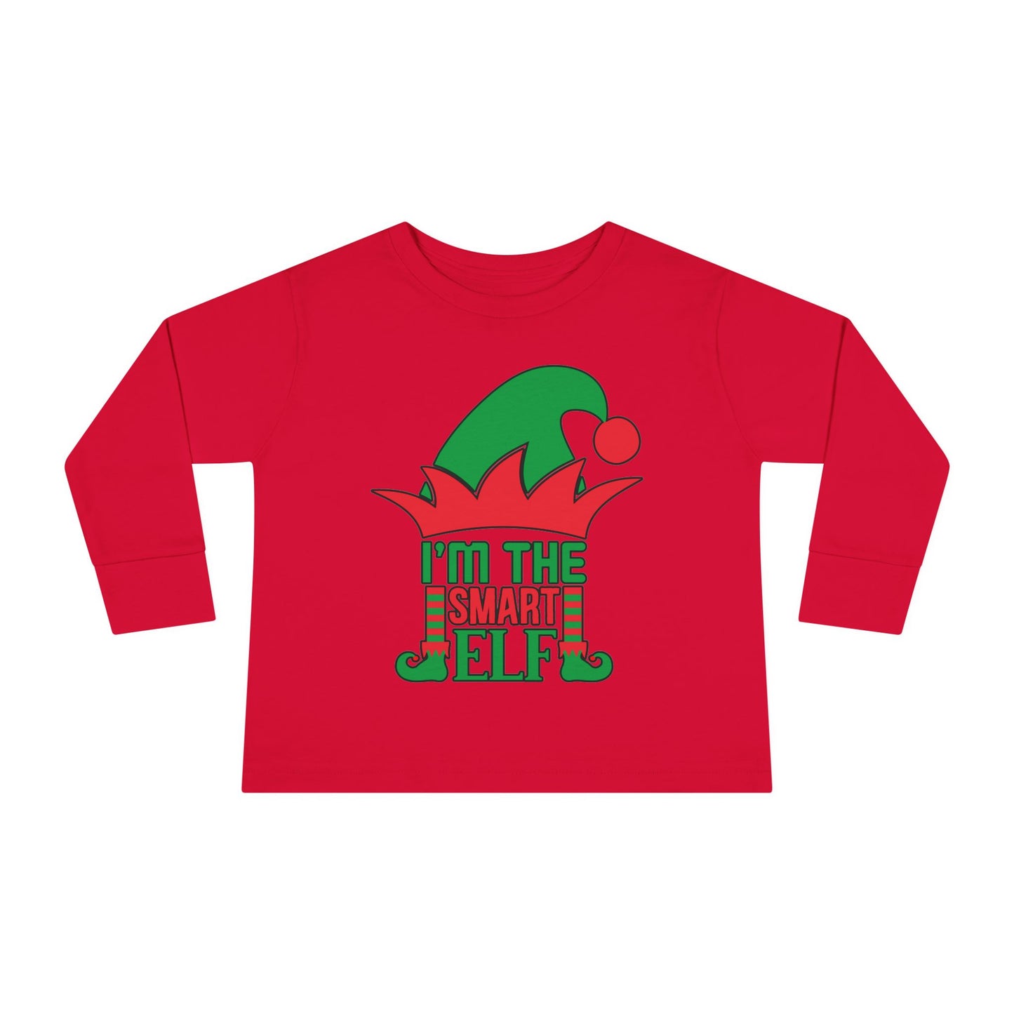 I'm The Smart Elf Toddler Long Sleeve Tee