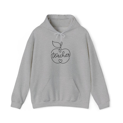 Teacher w/Apple Heavy Blend™ Hooded Sweatshirt