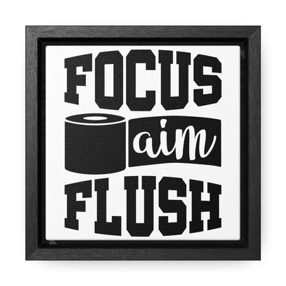 Focus, Aim, Flush Canvas Wraps, Square Frame