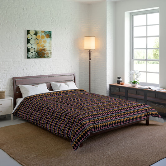 Midnight Clay Cairn Stripes Basic Bedding Set