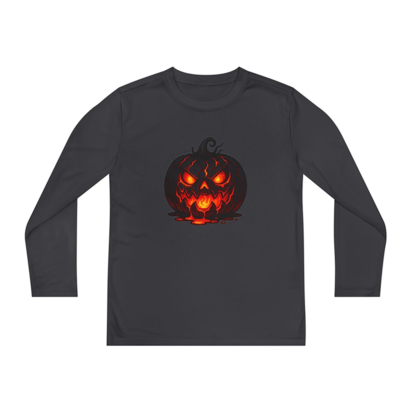 ""Inferno Jack-O’-Lantern Youth Long Sleeve Tee