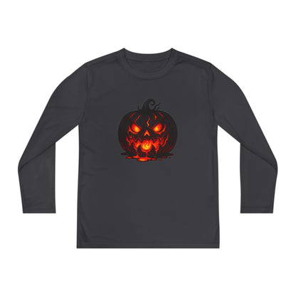 ""Inferno Jack-O’-Lantern Youth Long Sleeve Tee