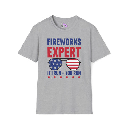 Fireworks Expert If I Run You Run Adult T-shirt