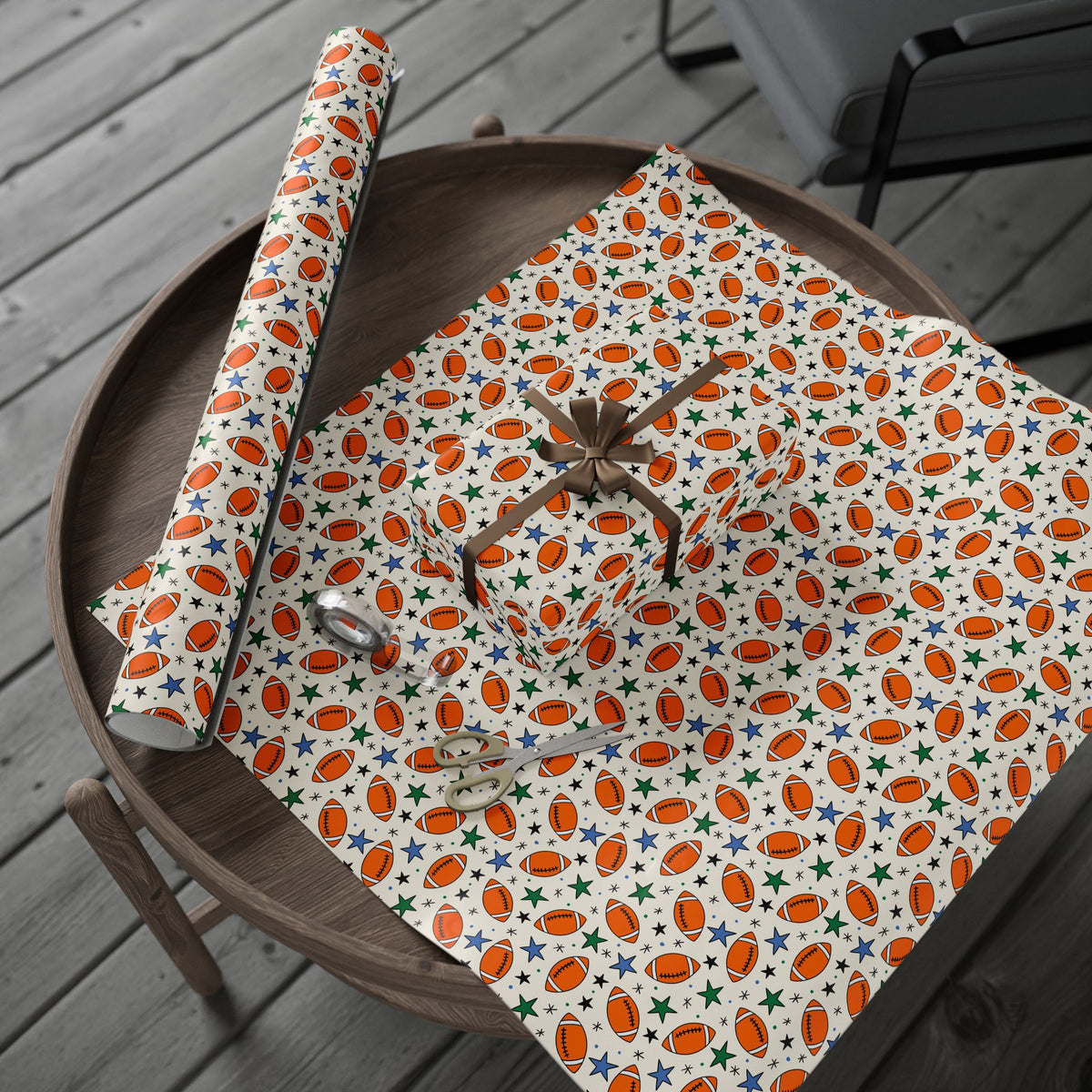 Touchdown Stars Wrapping Paper