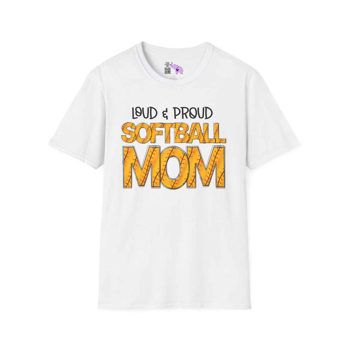 Loud & Proud Softball Mom Adult T-shirt