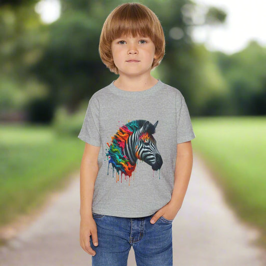 Colorful Zebra Heavy Cotton™ Toddler T-shirt