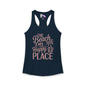 The Beach Is My Happy Place Women's Ideal Racerback Tank