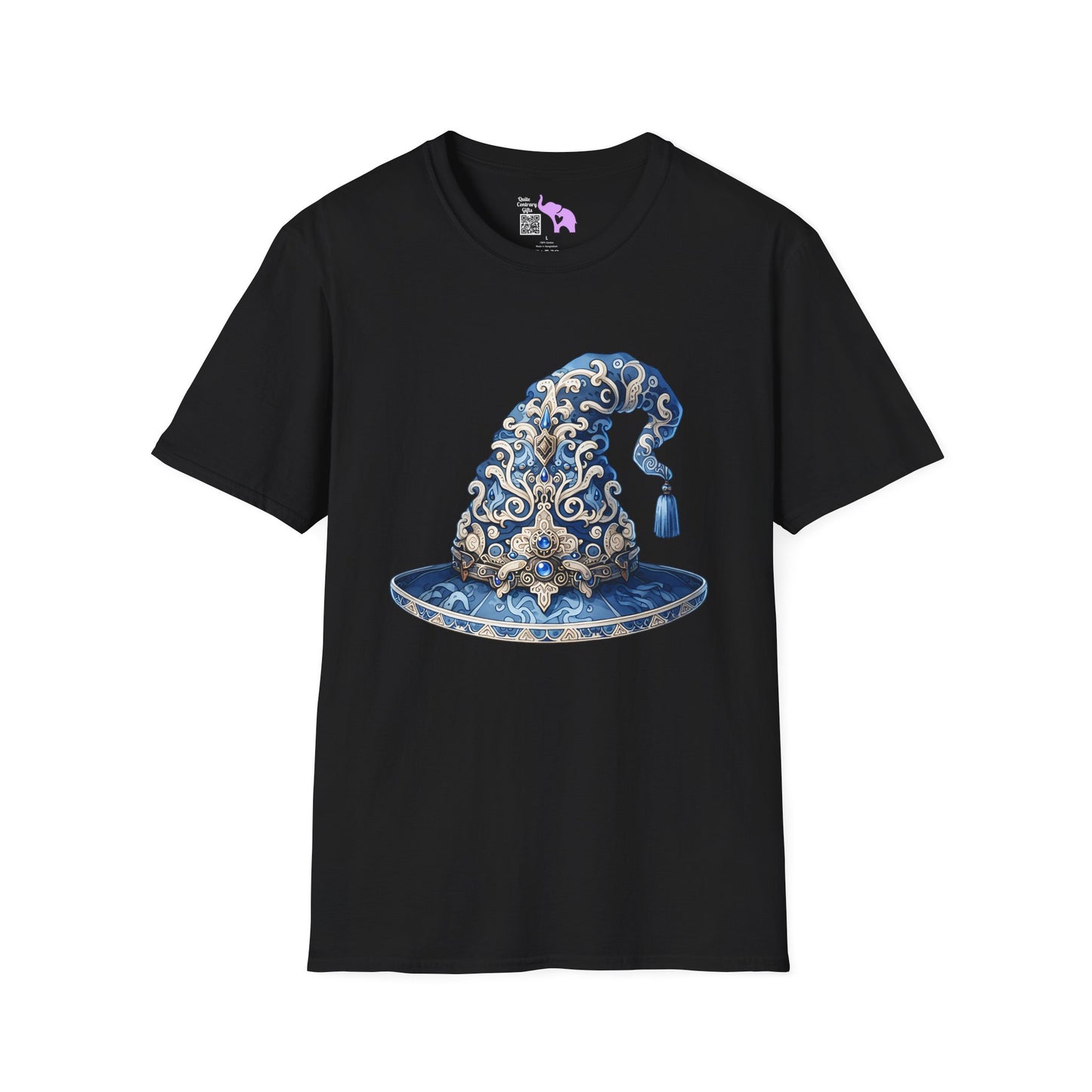 Blue & Silver Witch Hat Adult Unisex Tshirt