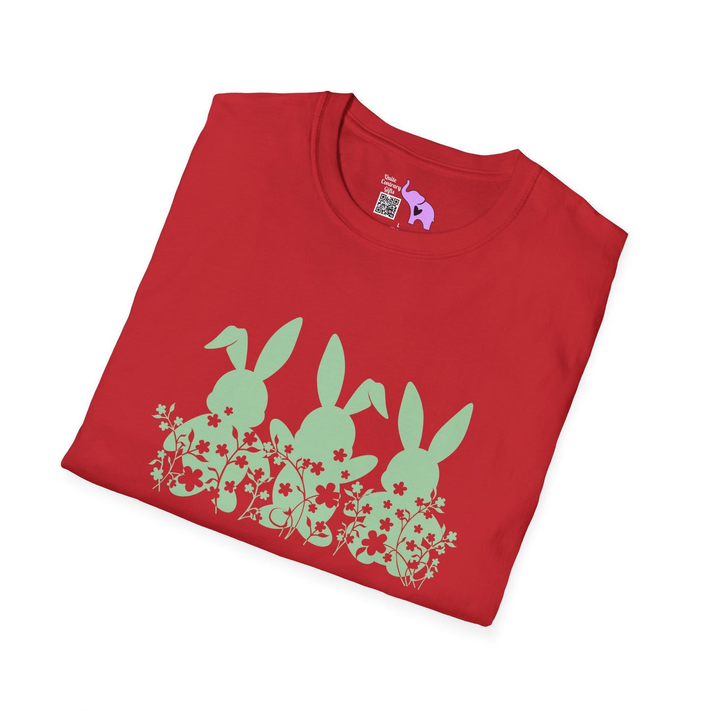Easter Bunnies in Grass Adult T-shirt