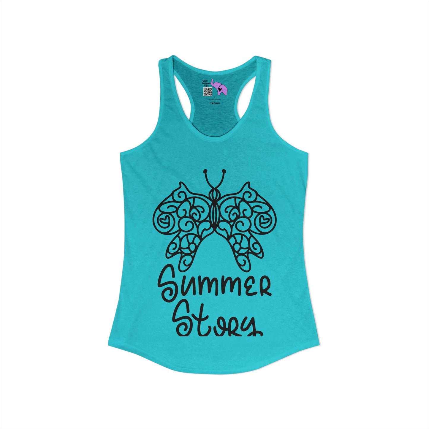 Summer Story (Butterfly) Women's Ideal Racerback Tank