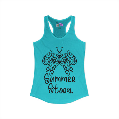Summer Story (Butterfly) Women's Ideal Racerback Tank