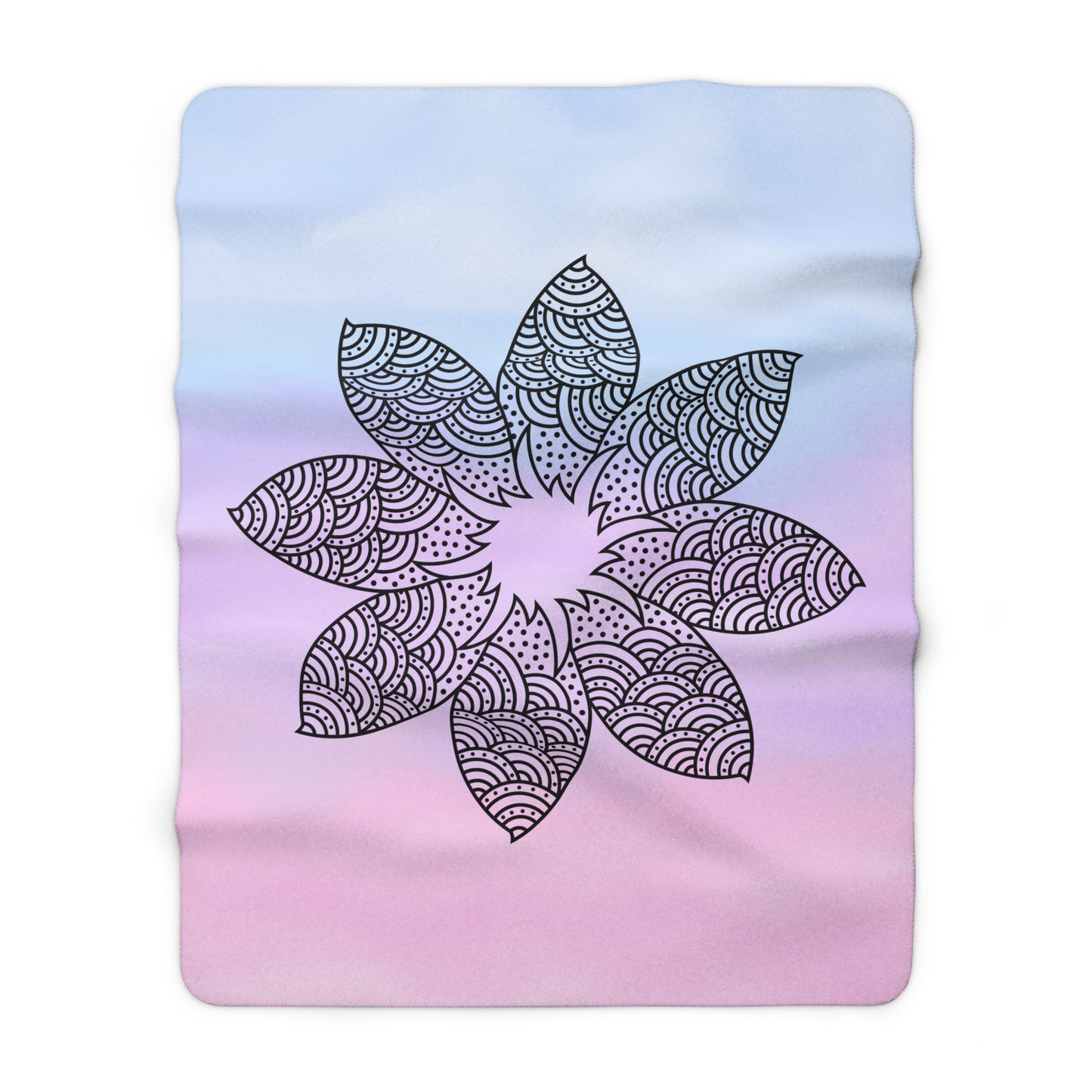 Serene Bloom Sherpa Fleece Blanket