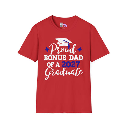 Proud Bonus Dad of a 2027 Graduate Adult T-shirt