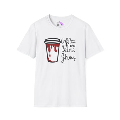 Coffee and Crime Shows Adult T-shirt