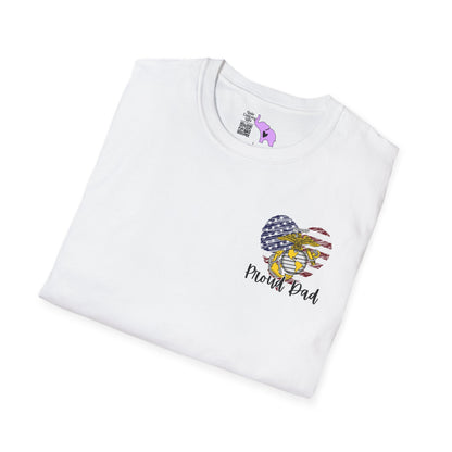 Proud Dad of US  Marine Daughter Adult T-shirt