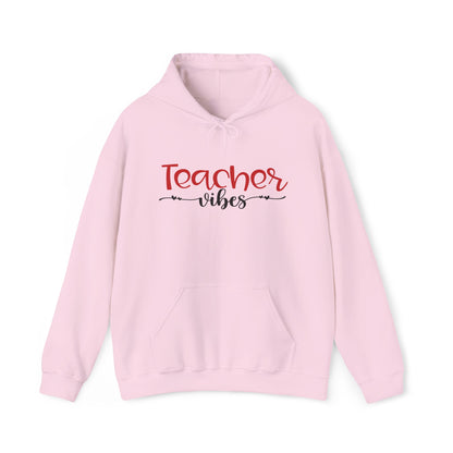 Teacher Vibes Heart Heavy Blend™ Hooded Sweatshirt