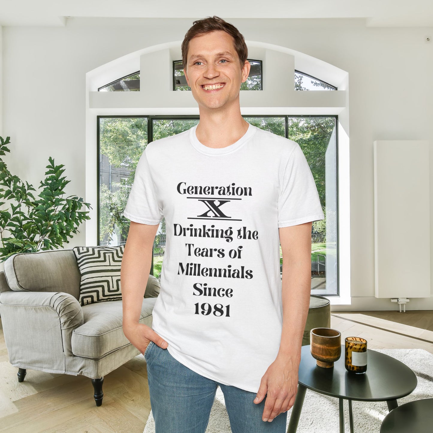 GenX Drinking Millennial Tears Adult T-shirt