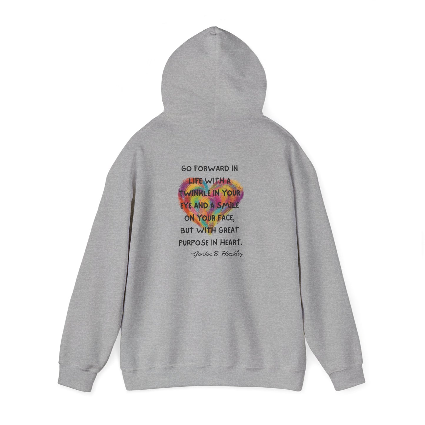 Go With Purpose In Heart Heavy Blend™ Hooded Sweatshirt