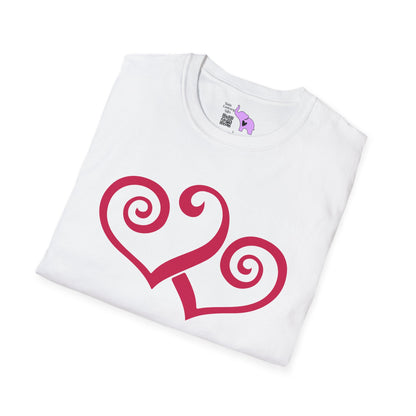 Double Hearts Adult T-shirt