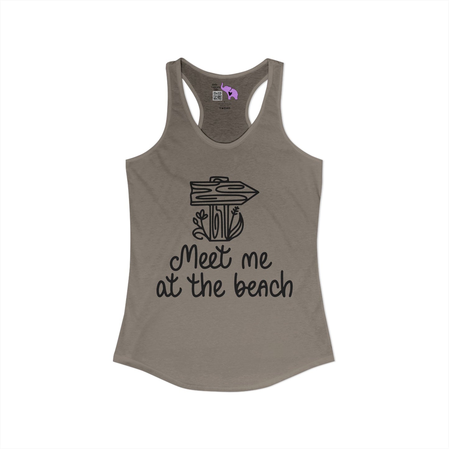 Meet Me At The Beach Women's Ideal Racerback Tank