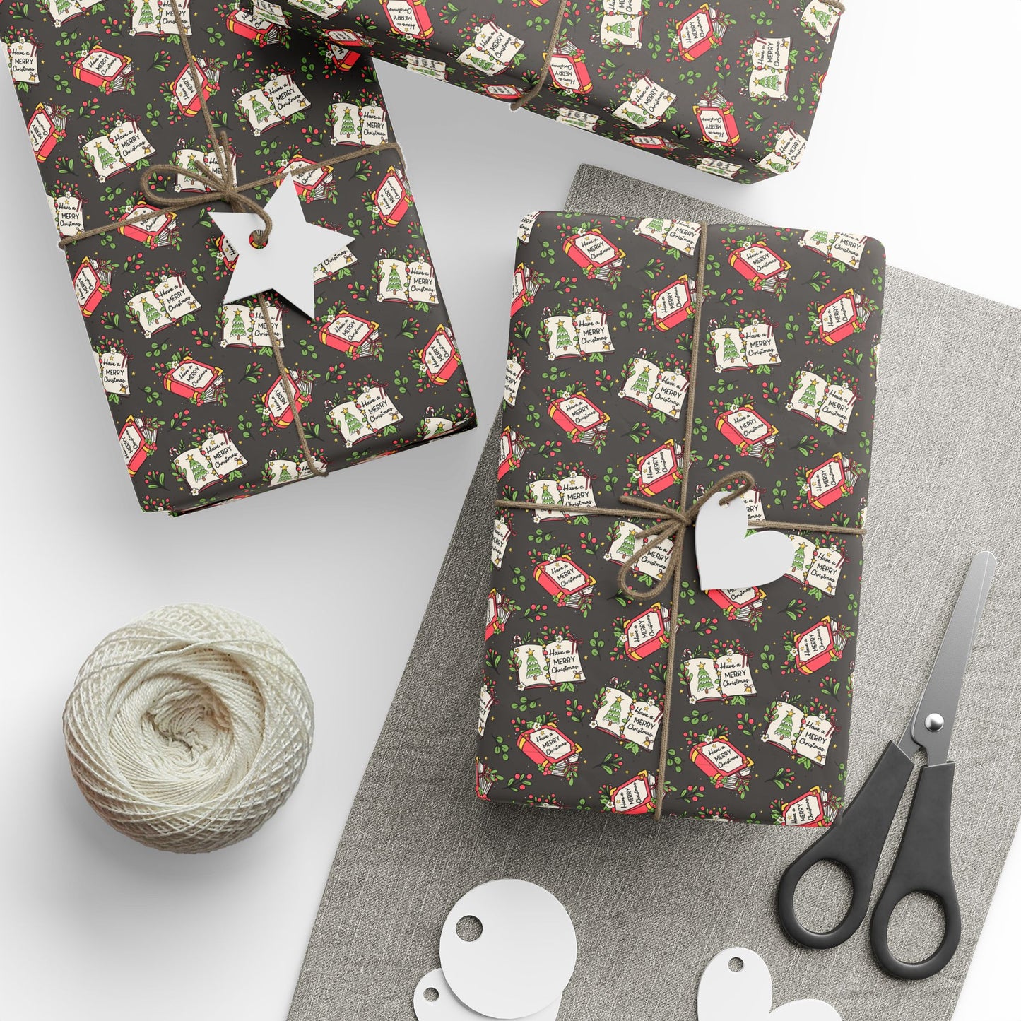 Book Lover's Merry Christmas Wrapping Paper