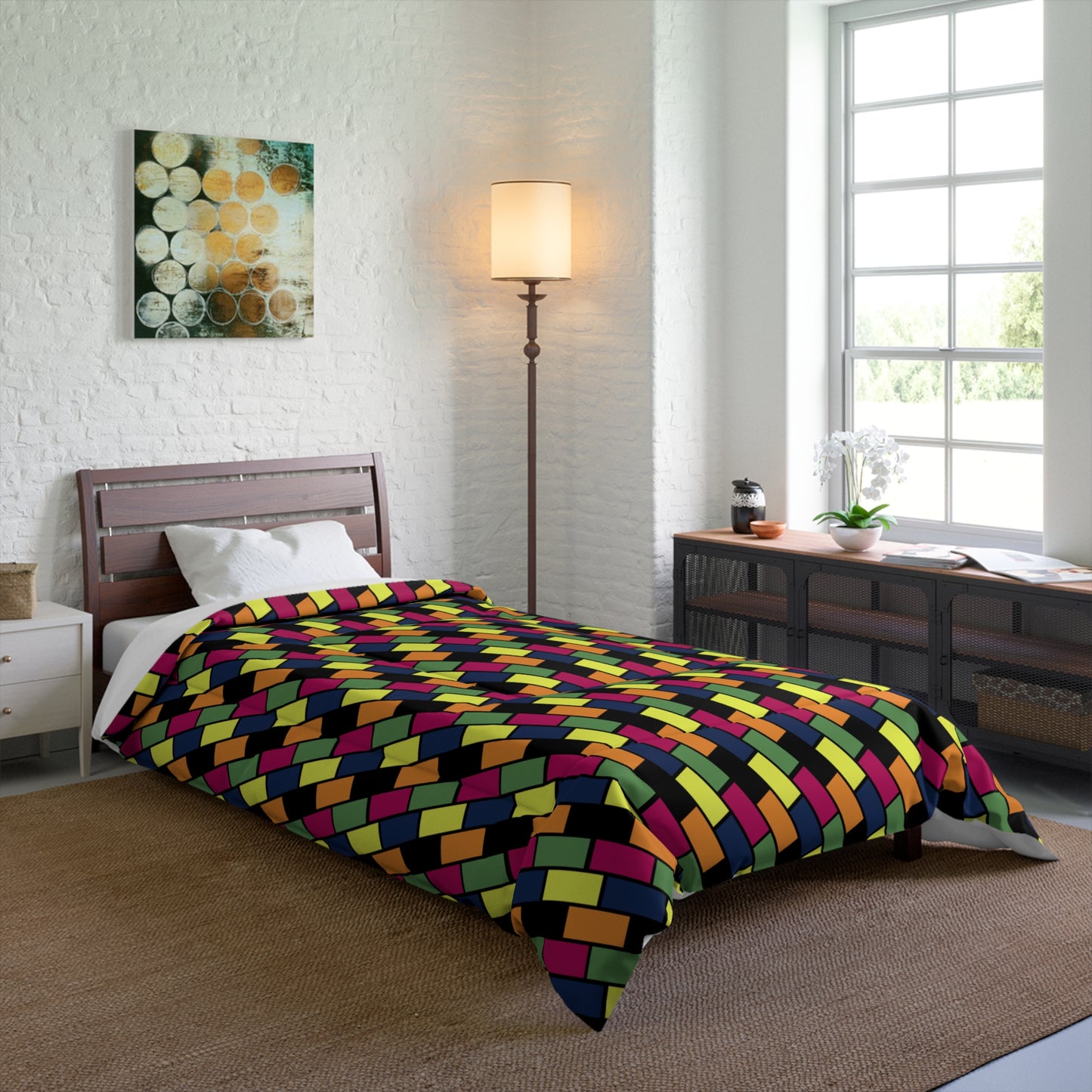 Colorful Bricks Comforter