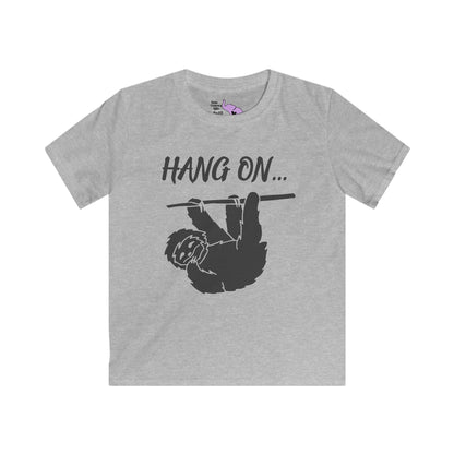 Hang On (Sloth) Kids Softstyle Tee
