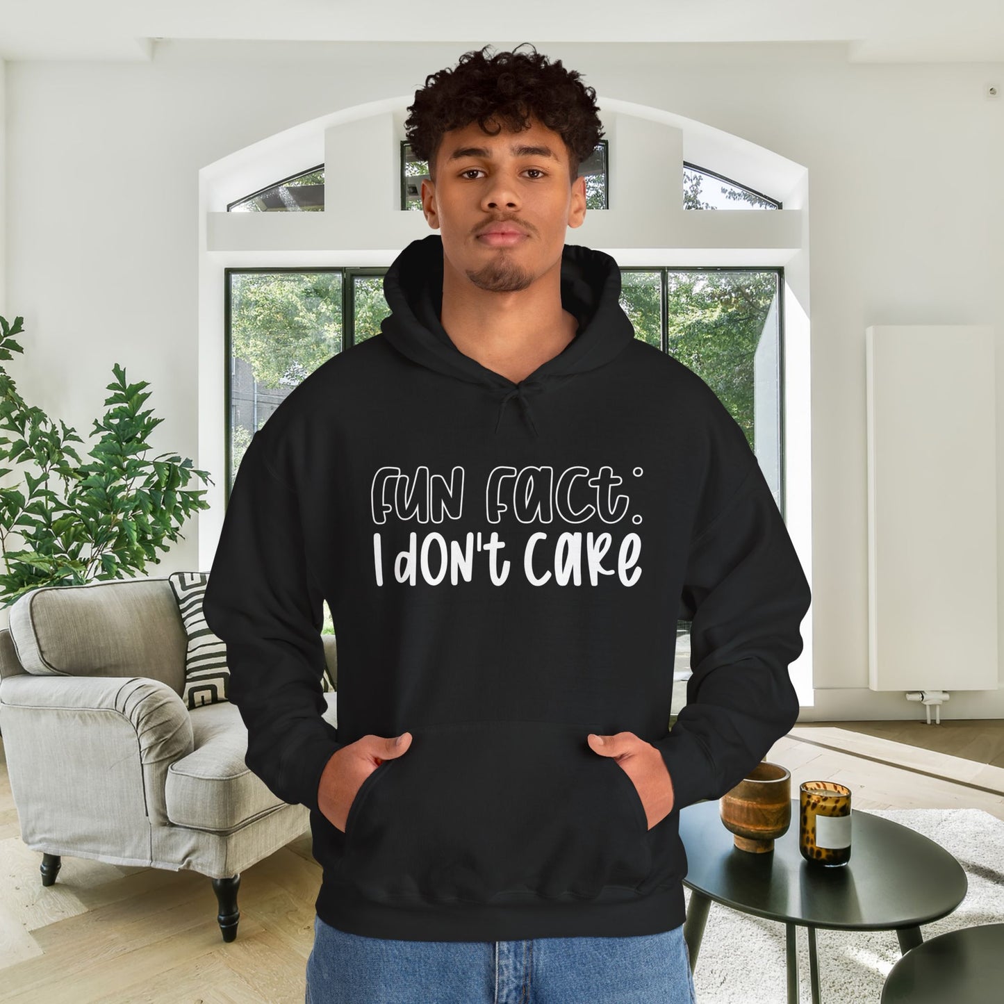 Fun Fact I Don't Care Adult Heavy Blend™ Hoodie