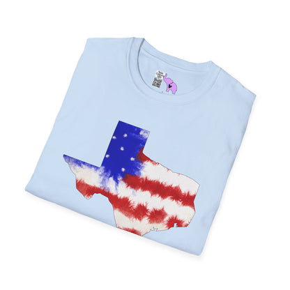 Texas American Tie Dye Flag Adult T-shirt