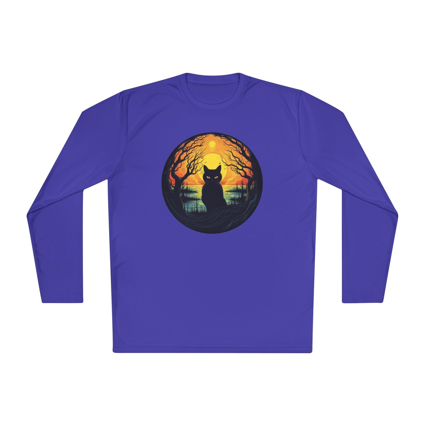 Creepy Black Cats 6 Adult Long Sleeve Tee