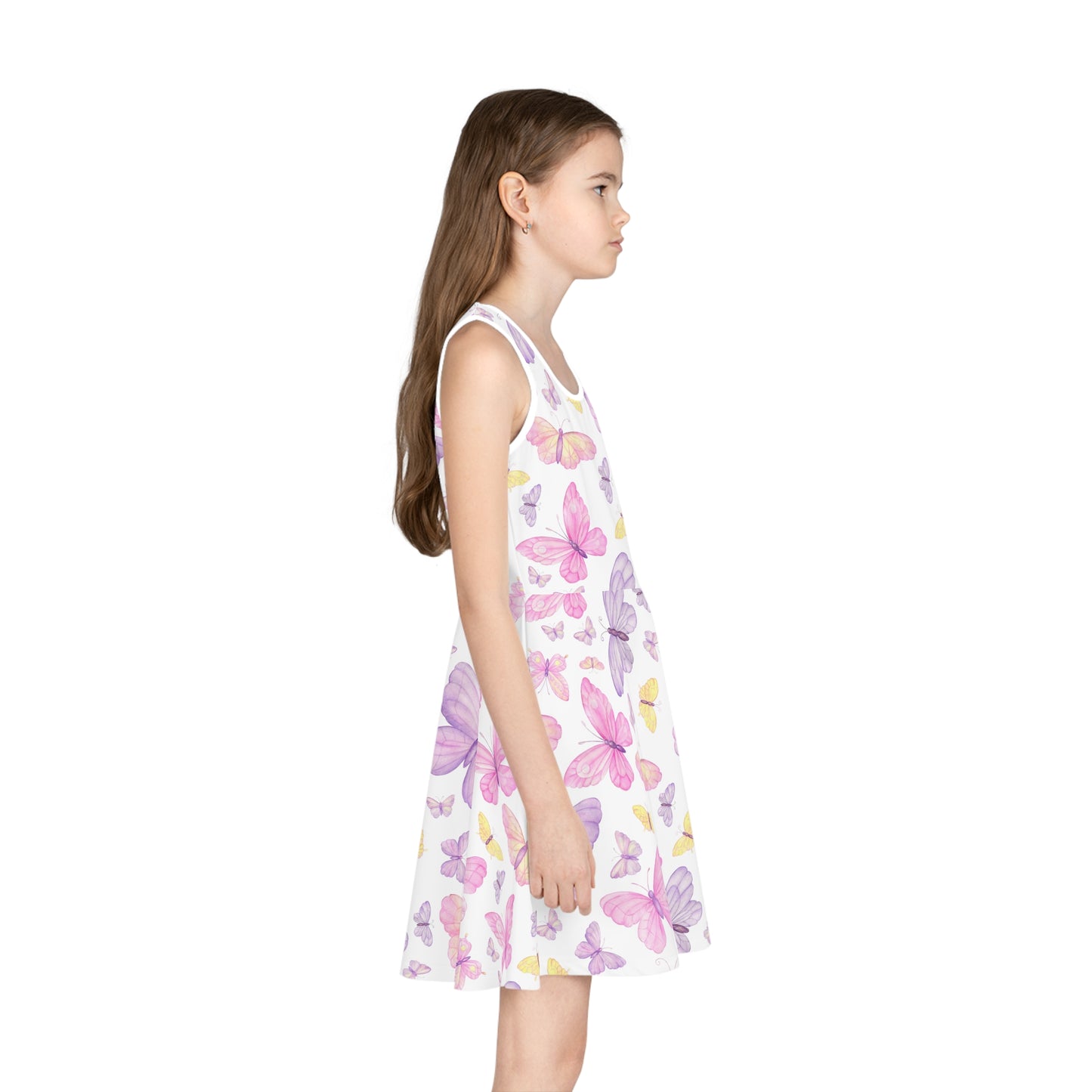 Pastel Butterfly Dreams Girls' Sleeveless Sundress