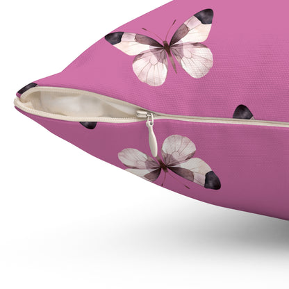 Blush Flutter Throw Pillow