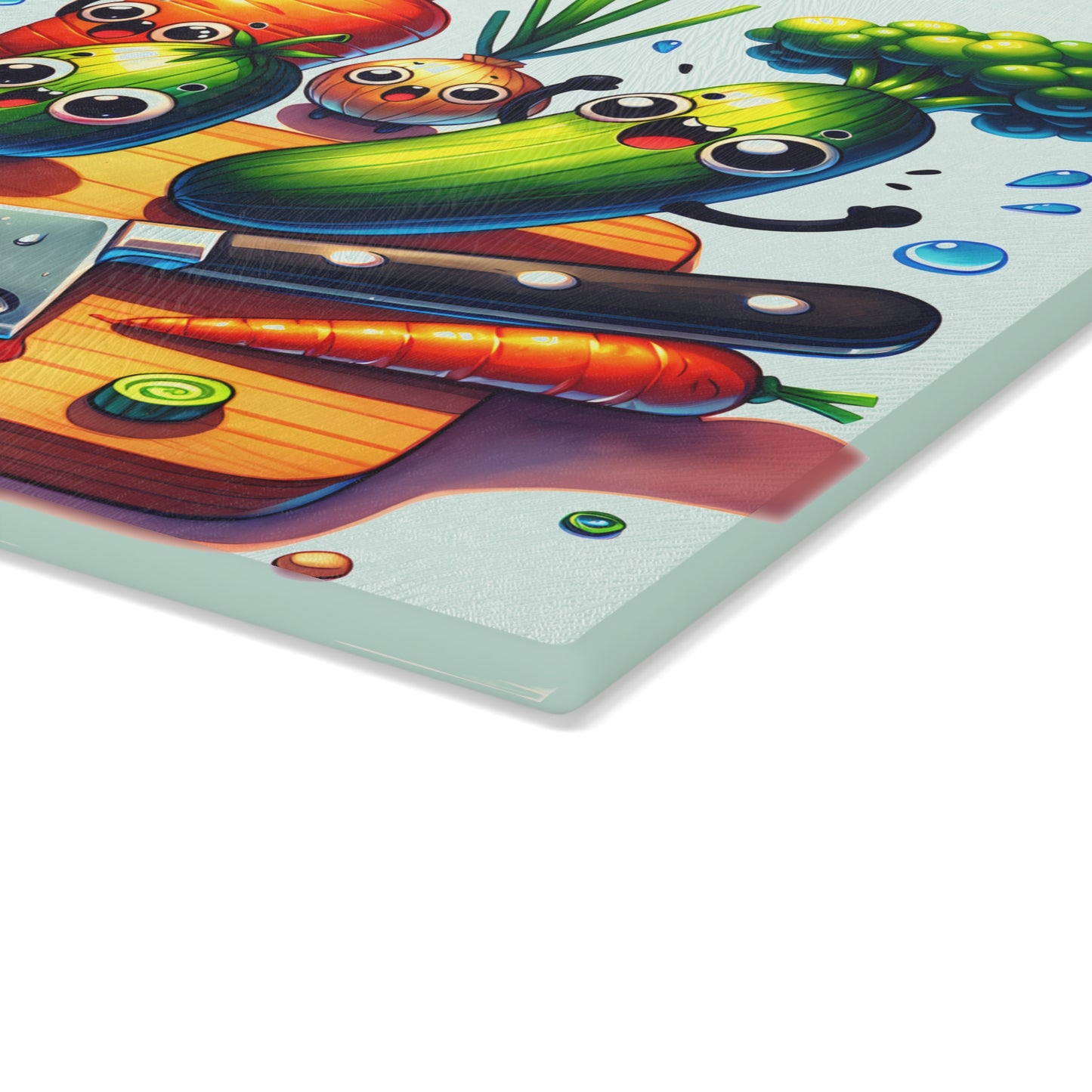 Kitchen Crime Scene Glass Cutting Board