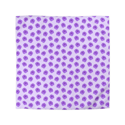 Lilac Mist Peonies Microfiber Duvet Cover