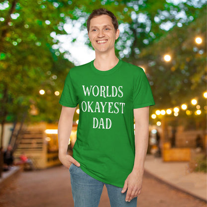 Worlds Okayest Dad Adult T-shirt