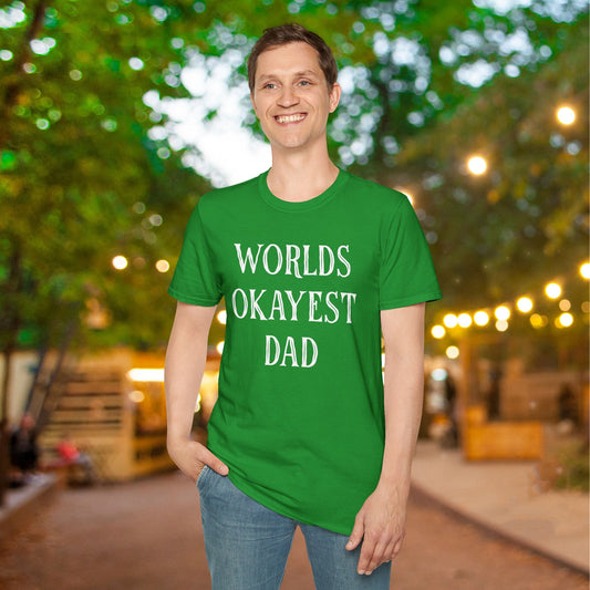 Worlds Okayest Dad Adult T-shirt