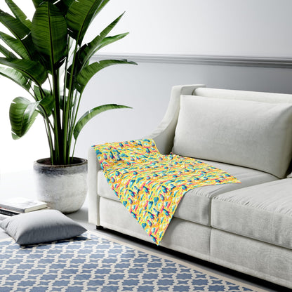 Pastel Rocket Dreams Swaddle Blanket