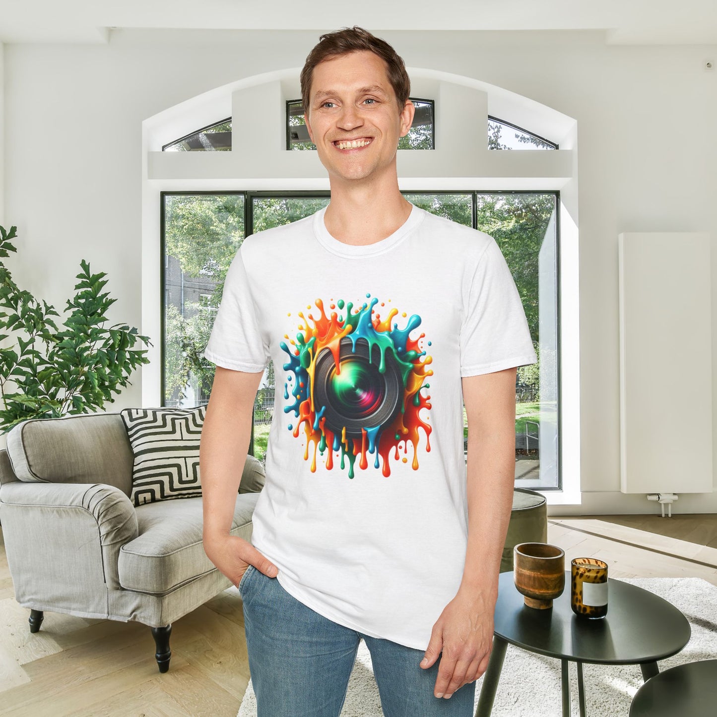 Colorful Camera Lens Adult T-shirt