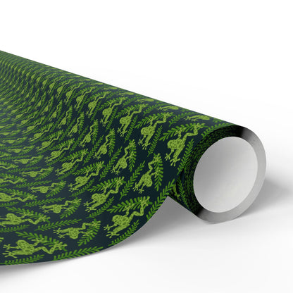 Emerald Canopy Frogs Wrapping Paper