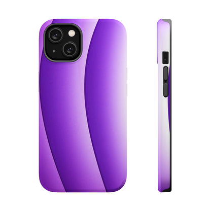 Purple Gradient Stripes MagSafe® Compatible Tough Case for iPhone