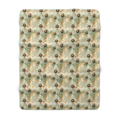 Worn Meadow Daisies Fleece Blanket