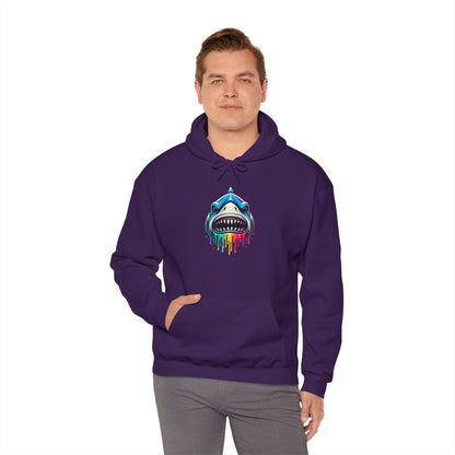 Colorful Shark Heavy Blend™ Hooded Sweatshirt