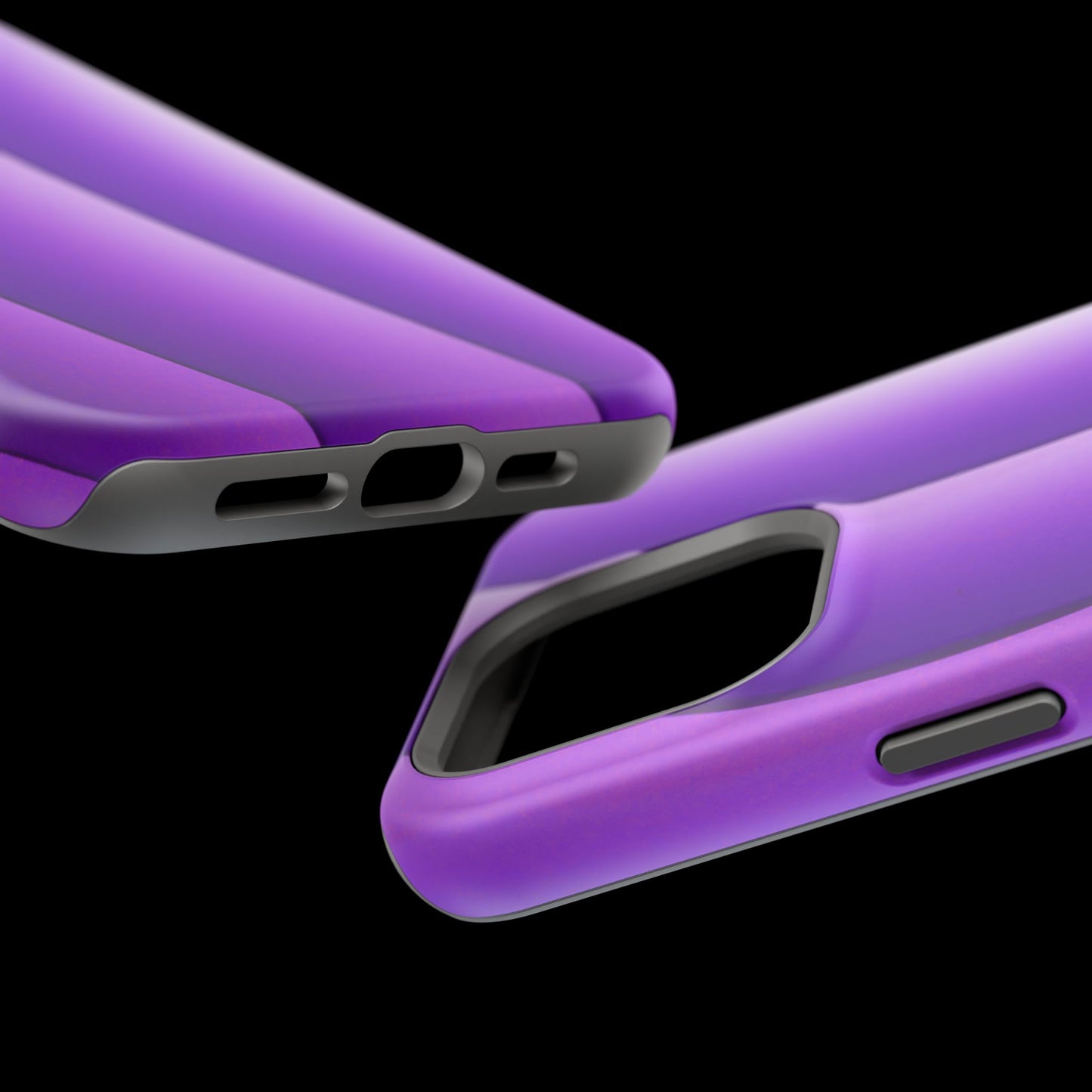 Purple Gradient Stripes MagSafe® Compatible Tough Case for iPhone