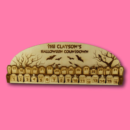 Halloween Countdown Wooden Advent Calendar