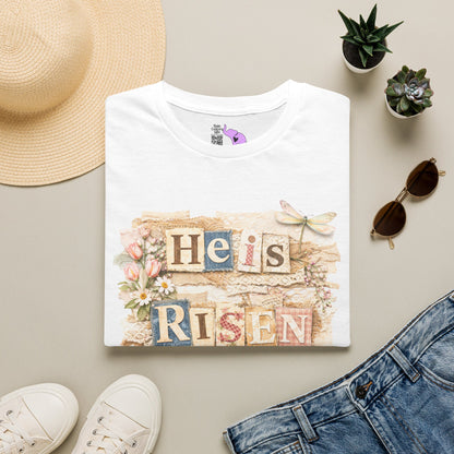 He Is Risen (Lace Collage) Adult T-shirt