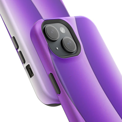 Purple Gradient Stripes MagSafe® Compatible Tough Case for iPhone