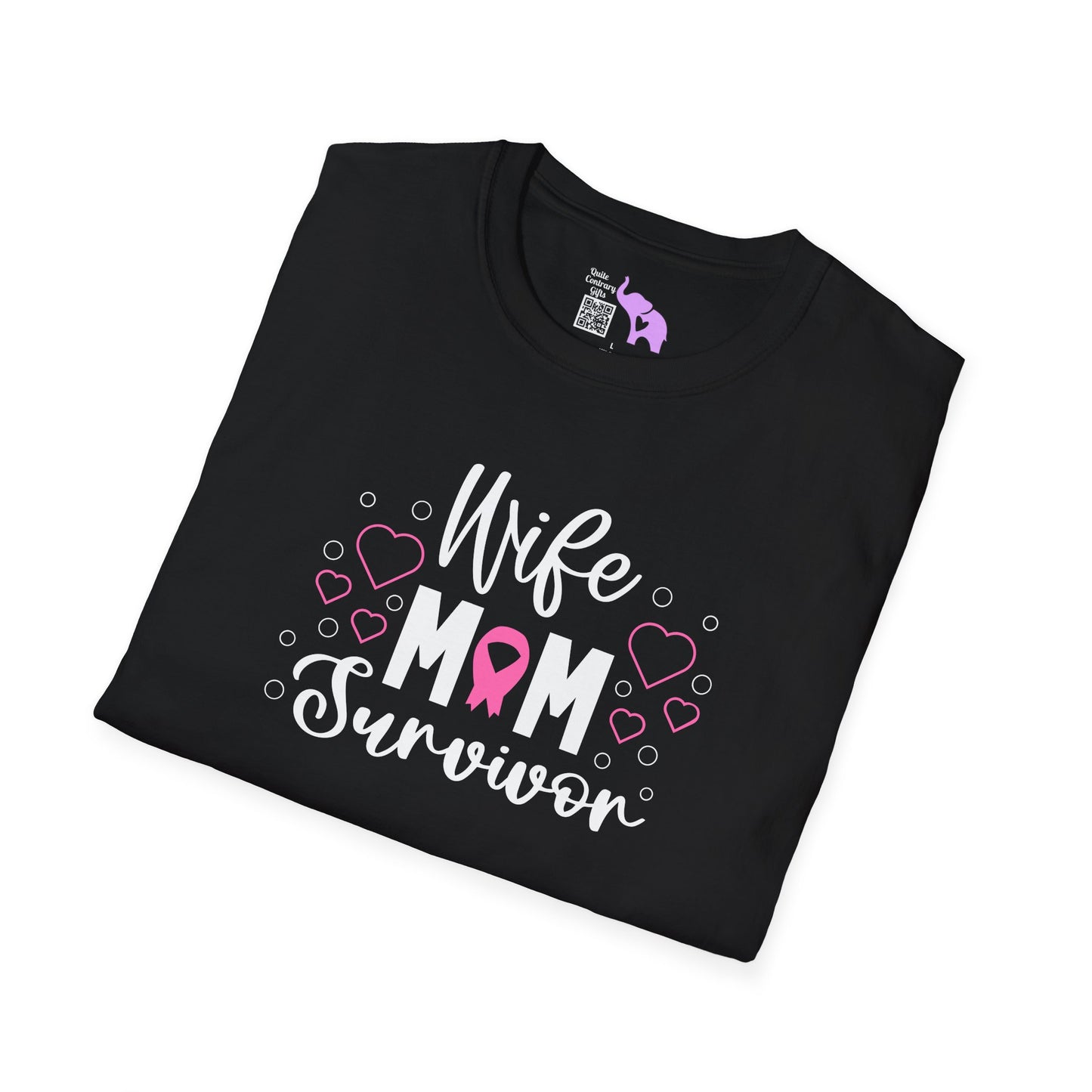 Wife Mom Survivor Adult T-shirt