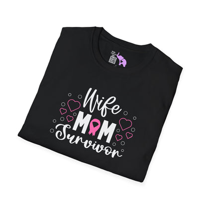 Wife Mom Survivor Adult T-shirt